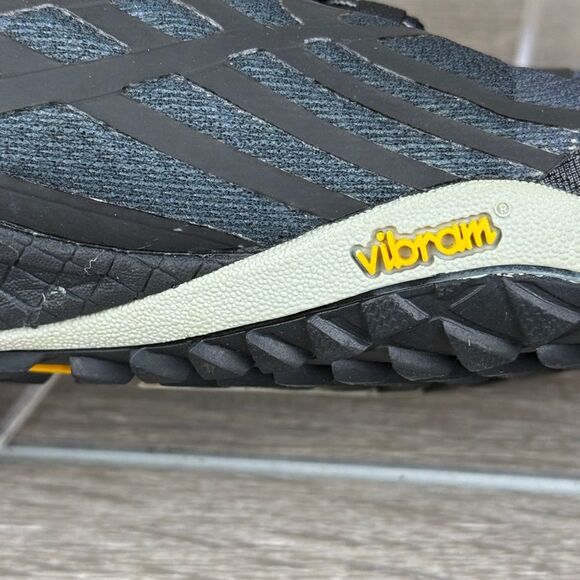 Merrell Trail Glove 4 Women’s Sz 10 Black Blue Gray Vibram Trail Running Sneaker - Picture 11 of 13